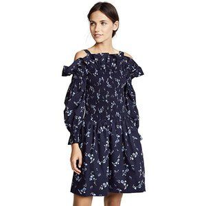 Rebecca Taylor Francine Navy Floral Dress Size 8